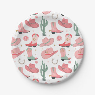 Girly Cowgirl Musterpapier Teller