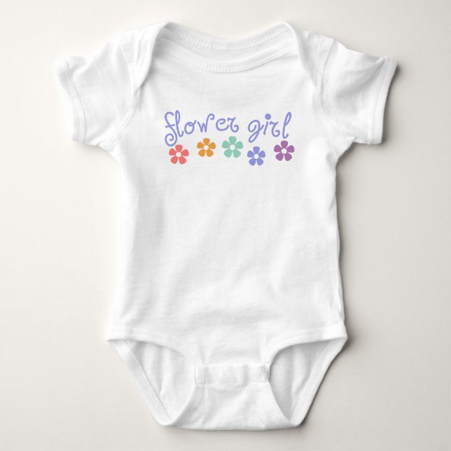 Girly-Cue Flower Girl Baby Strampler (Vorderseite)