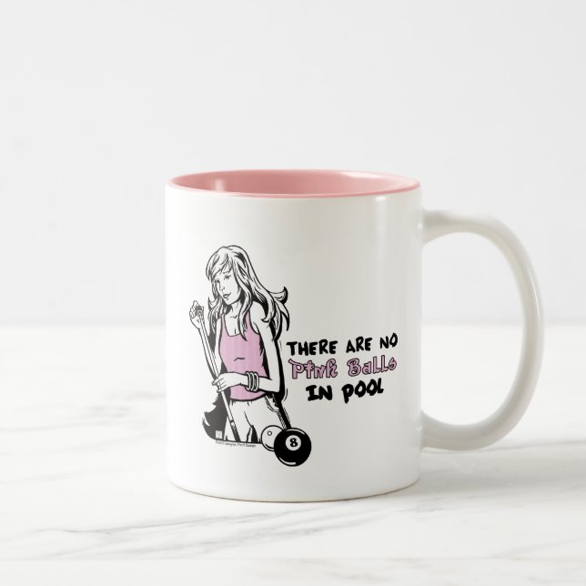 Girly Cue Zweifarbige Tasse (Rechts)