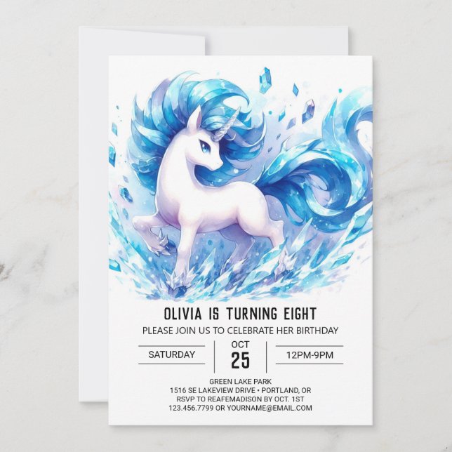 Girly Custom Pferd Geburtstag Einladung (Vorderseite)
