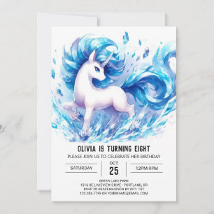 Girly Custom Pferd Geburtstag Einladung