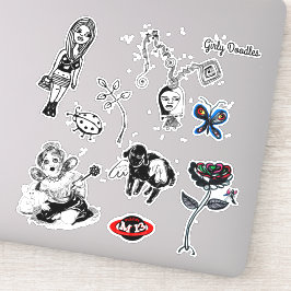 Girly Doodles Sticker Set