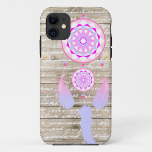 Girly Dreamcatcher hölzerne Pastellfarben iPhone 11 Hülle