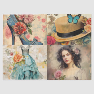 Girly Dreams Collage Tissue Paper Seidenpapier