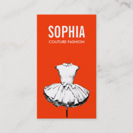 Girly Dress Red Couture Fashion Boutique Visitenkarte