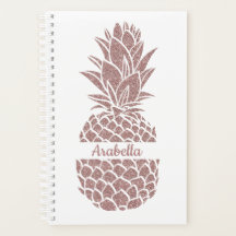 Girly Elegant Blush Pink Glitzer Ananas Name
