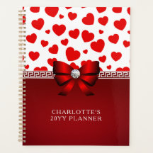 Girly Elegant Red Heart, Red Ribbon Individuelle N