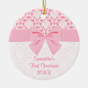 Girly eleganter rosa keramikornament