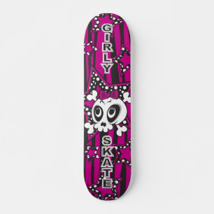 Girly Emo Skull Skateboard