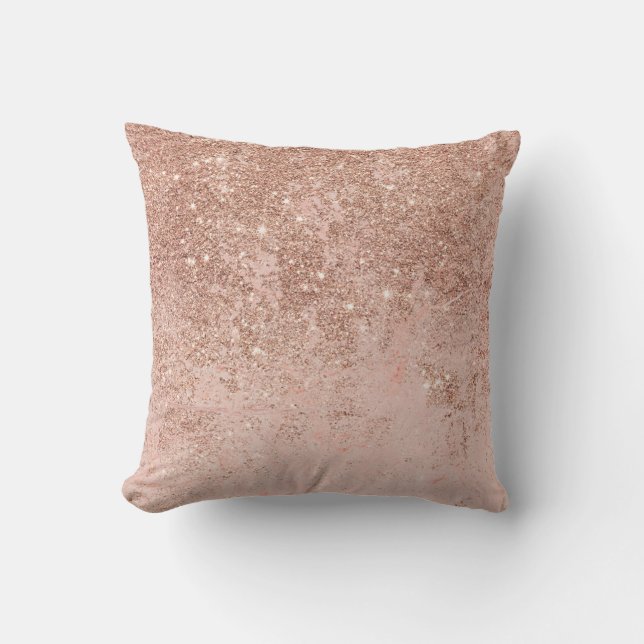 Girly erröten korallenroter kissen (Vorderseite)