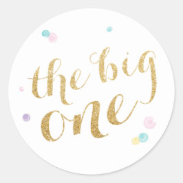 Girly First Birthday Sticker