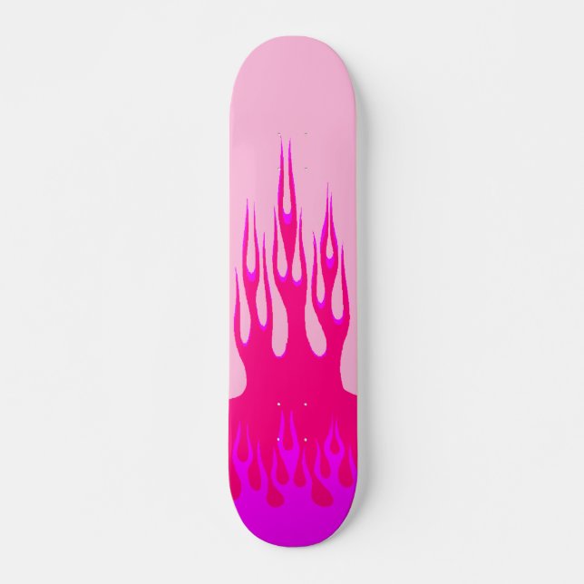 Girly Flammen-Skateboard Skateboard (Vorne)