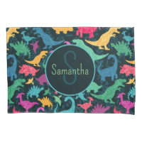 Girly Floral Dinosaur Silhouette Girls