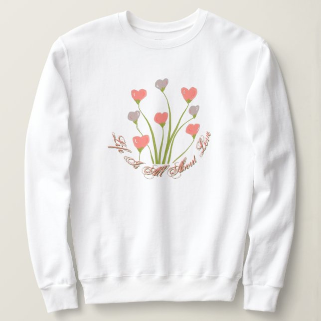Girly Floral Heart Sweatshirt (Design vorne)