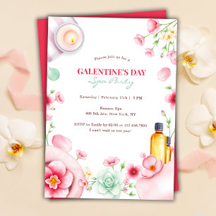 Girly Floral Relaxing Wellness-Center Party Galent Einladung