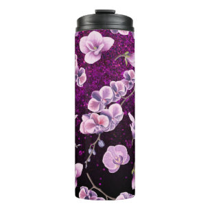 *~* Girly Florales Glitter-Konfetti-Thermal-Tumble Thermosbecher