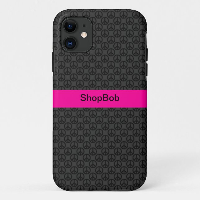 Girly Friedensmuster Case-Mate iPhone Hülle (Rückseite)