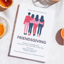 Girly Friendsgiving Erntedank Party Einladung