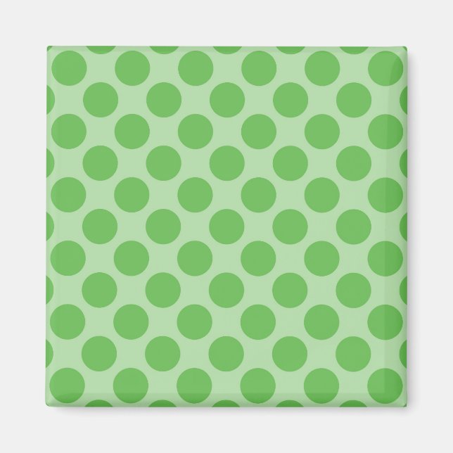 Girly Fun Niedlich Green Polka Dots Muster auf Gre Magnet (Vorne)