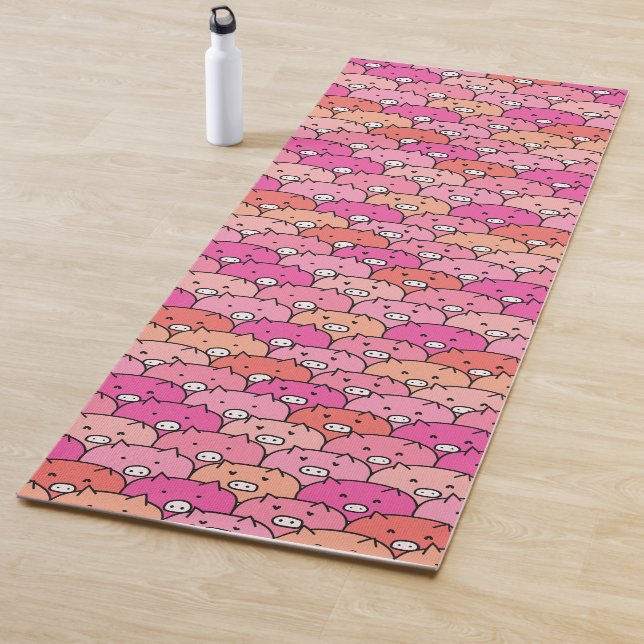 Girly Funny Pig Pattern Yogamatte (Beispiel)