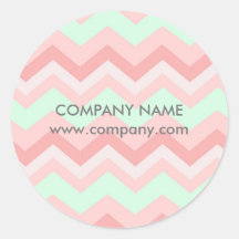 Girly Geometric Muster pink und minze Zickzack