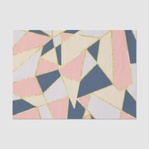 Girly geometrische Dreiecke mit Imitat-Gold Seidenpapier