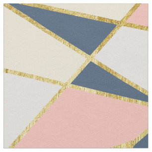 Girly geometrische Dreiecke mit Imitat-Gold Stoff