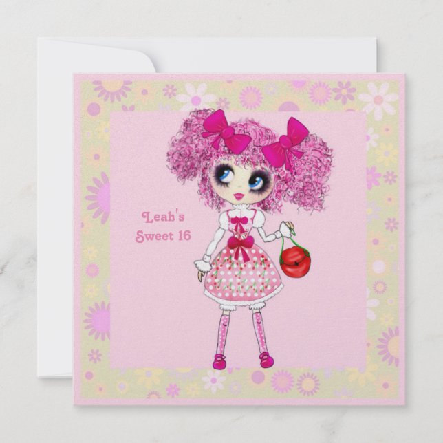 Girly Gifts Harajuku Girl Style Einladung (Vorderseite)