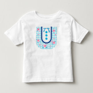 Girly gingham check pattern with cute ribbon kleinkind t-shirt