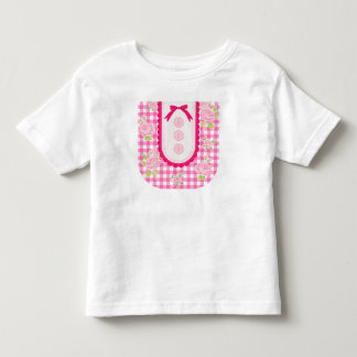 Girly gingham check pattern with cute ribbon kleinkind t-shirt