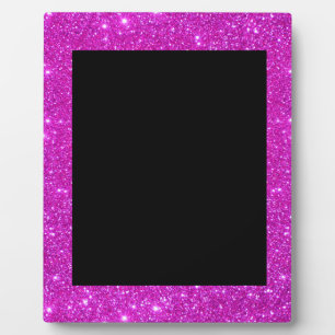 Girly Glam Black mit Funkelnd rosa Glitzer Rahmen