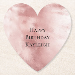 Girly Glam Blush Pink Geburtstag Untersetzer