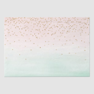 Girly Glam Blush Pink Mint Gold Sparkle Confetti Seidenpapier