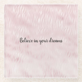 Girly Glam Blush Pink Zebra Print Glasuntersetzer