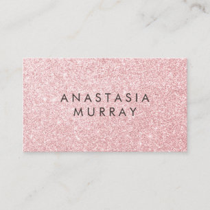 Girly & Glam Blush Rosa Rose Gold Glitzer Glitzern Visitenkarte