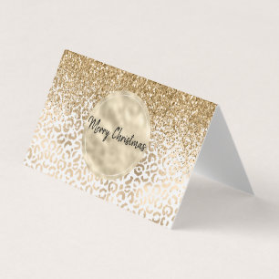 Girly Glam Gold Empreinte de léopard Parties scint