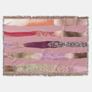 Girly Glam Gold Pink Glitzer Metallische Pinselstr Decke