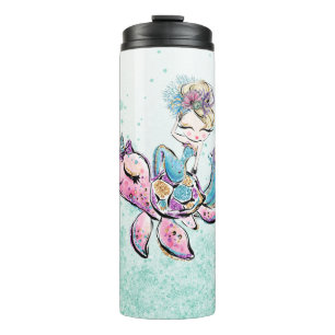 *~* Girly Glam Meerjungfrau Glitter Meer Thermosbecher