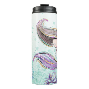 *~* Girly Glam Meerjungfrau Glitter Seepferd Thermosbecher