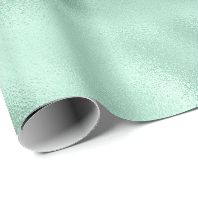 Girly Glam Minze Geschenkpapier (Rolleneckpunkt)