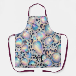 Girly Glam Opal Leopardenprint Ganzkörperdruck Sch Schürze