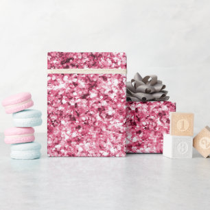 Girly Glam Pink Glitzer Geschenkpapier
