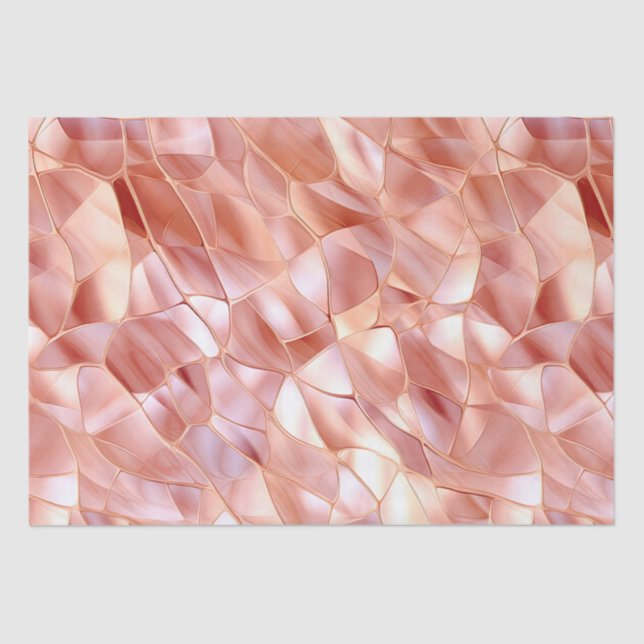 Girly Glam Pink Rose Gold Seidenpapier (Vorderseite)