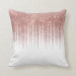 Girly Glamour Rose Gold Glitzer Streifen glänzend Kissen<br><div class="desc">Dieses glamouröse, moderne und mädchenhafte Design ist perfekt für die elegante Mode. Es verfügt über ein Imitat gedruckt funkelnd Rose Gold Glitzer Sequin Streifen ombre Farbverlauf auf einem einfachen weißen Hintergrund. Es ist hübsch, schön und mädchenhaft! ***WICHTIGE HINWEIS FÜR DESIGN: Für individuelle Designanfragen, wie z.B. passende Produktanfragen, Farbänderungen, Platzierungsänderungen oder...</div>