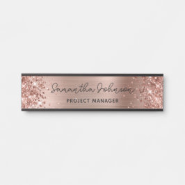 Girly Glittery Imitate Rose Türschild