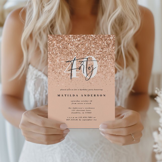 Girly Glitzer strahlt moderne 40. Geburtstag (Von Creator hochgeladen)