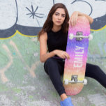 Girly Glitzern Rainbow Skateboard<br><div class="desc">Moderne Regenbogen-Glitzern,  mädchenhafte Glitzer-Skateboard</div>
