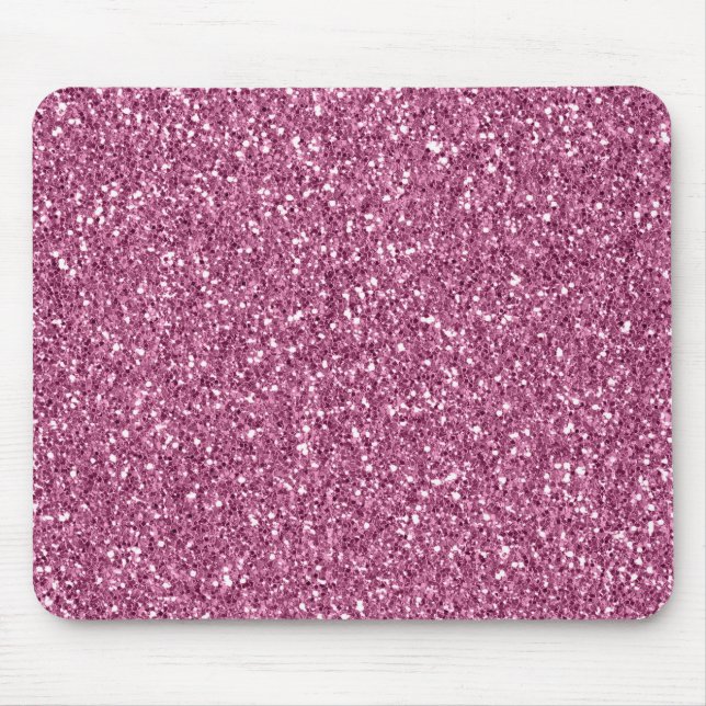 Girly Glitzy Pink Glitzer Mousepad (Vorne)
