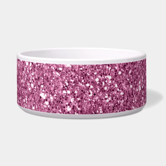 Girly Glitzy Pink Glitzer Napf (Vorderseite)