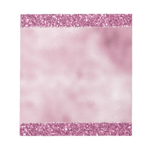 Girly Glitzy Pink Glitzer Notizblock